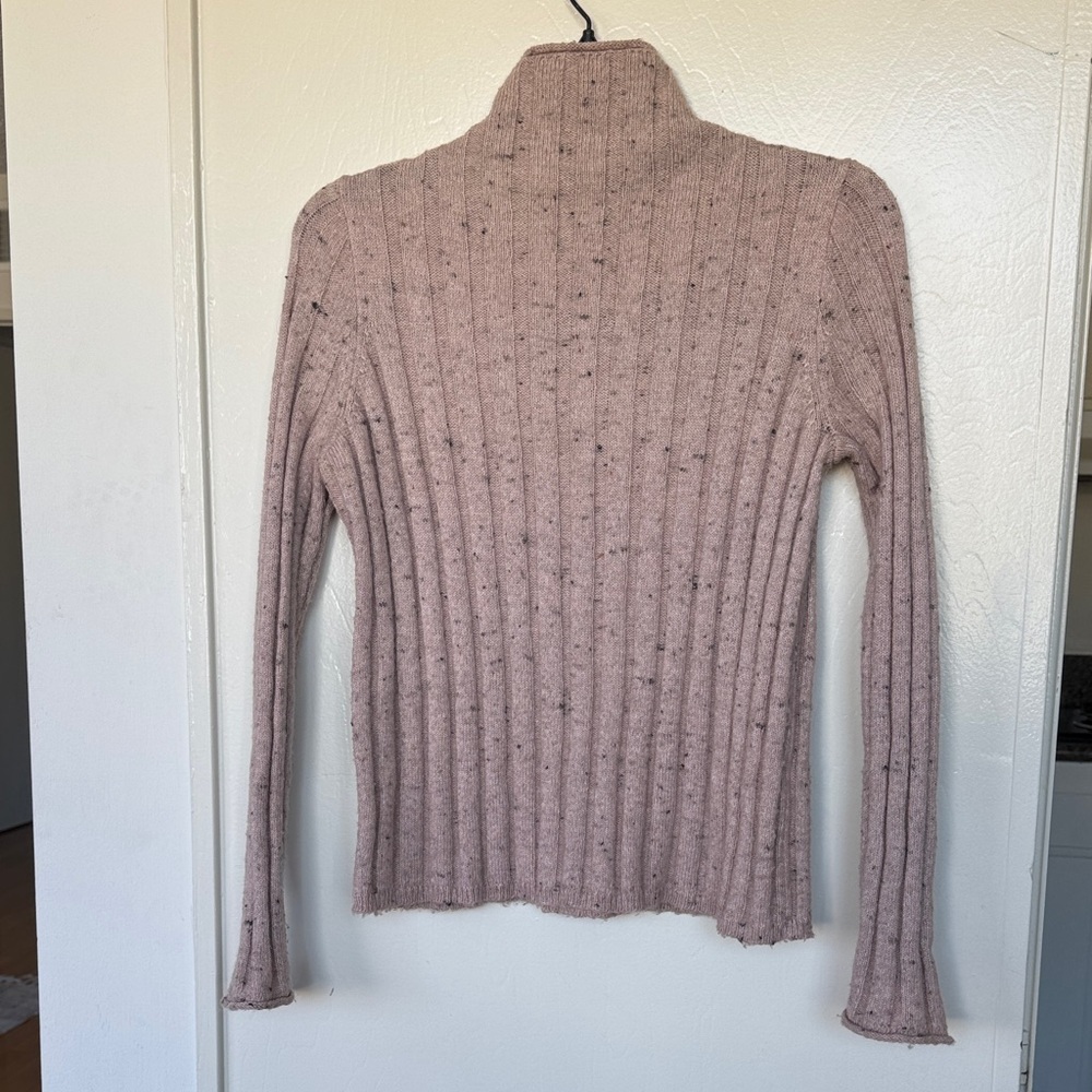 Madewell Ribbed Turtleneck Sweater - Light Pink